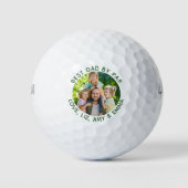 Beste papa door par gepersonaliseerde foto golfbal golfballen (Voorkant)