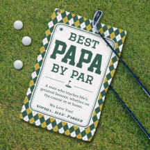 Beste Papa door Par Gepersonaliseerde Golf Handdoe