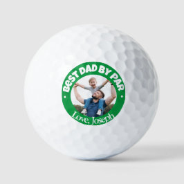Beste papa door par gepersonaliseerde groene golfb golfballen