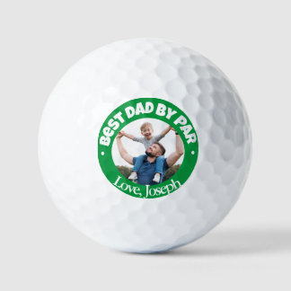 Beste papa door par gepersonaliseerde groene golfb golfballen