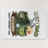 Beste papa door par golf papa grappig legpuzzel (Horizontaal)