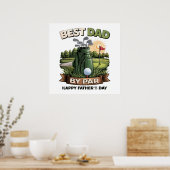 Beste Papa Door Par Golf Papa Grappig Poster (Keuken)