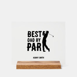 Beste papa door Par Golf Vaderdag papa cadeau Acryl Bord