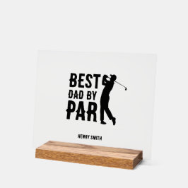 Beste papa door Par Golf Vaderdag papa cadeau Acryl Bord