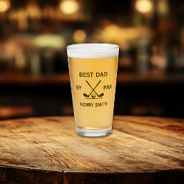 Beste papa door Par Golf Vaderdag papa cadeau Glas