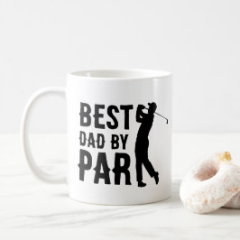 Beste papa door Par Golf Vaderdag papa cadeau mok