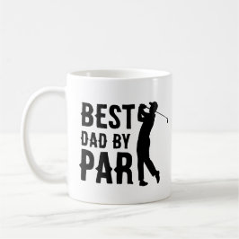 Beste papa door Par Golf Vaderdag papa cadeau mok
