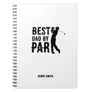 Beste papa door Par Golf Vaderdag papa cadeau Notitieboek