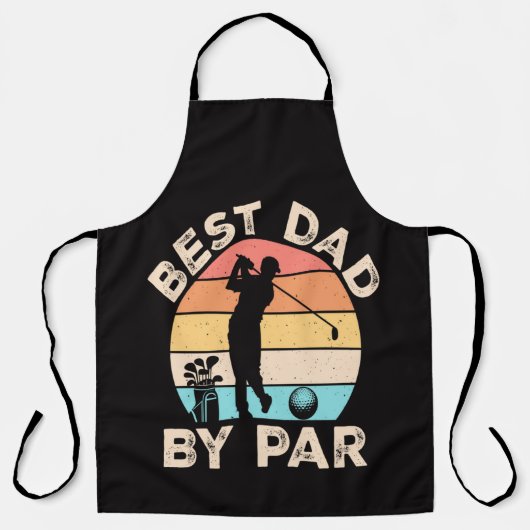 Beste Papa Door Par Golfen Schort (Voorkant)
