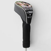 Beste Papa Door Par Golfer Aangepaste Foto Golfheadcover (Schuin)