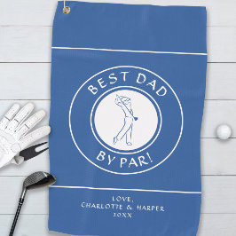 Beste Papa Door Par Golfer Humor Koningsblauw Op M Golfhanddoek