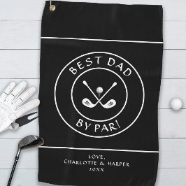 Beste Papa Door Par Grappig Zwart & Wit Aangepast Golfhanddoek