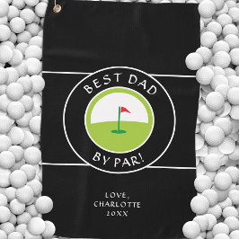 Beste Papa Door Par Grappige Groene Cursus Aangepa Golfhanddoek