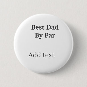 Beste papa door par grijs zwart vaderdag naam eenv ronde button 5,7 cm