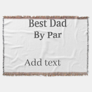 Beste papa door par grijs zwarte vaderdag naam een deken