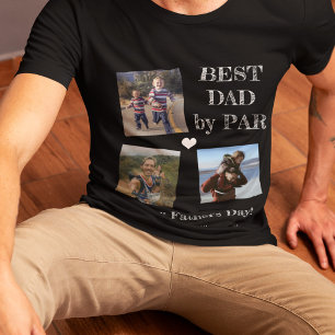 Beste papa door par Happy Vaderdag 3 foto collage T-shirt
