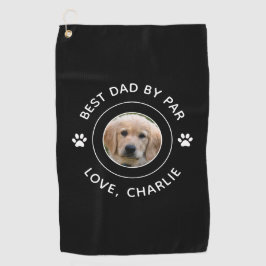 Beste papa door par hond poot print foto tekst gol golfhanddoek
