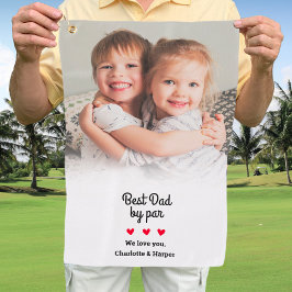 Beste Papa Door Par Moderne Foto Op Maat Gemaakte Golfhanddoek