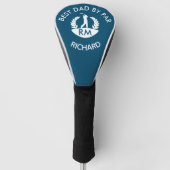 Beste papa door Par Monogram Naam Golfheadcover (Voorkant)