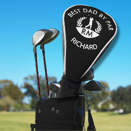 Beste papa door Par Monogram Naam Golfheadcover