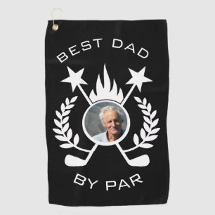 Beste Papa door Par Photo Vader Cadeau Golf Handd Golfhanddoek
