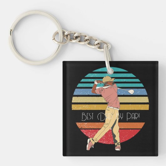 Beste Papa door Par Rainbow & Black  Sleutelhanger (voorkant)