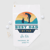 Beste papa door par retro gepensioneerde golf love golfhanddoek (Insitu)