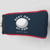 Beste papa door par vaders dag aangepaste modern golfheadcover (Voorkant)