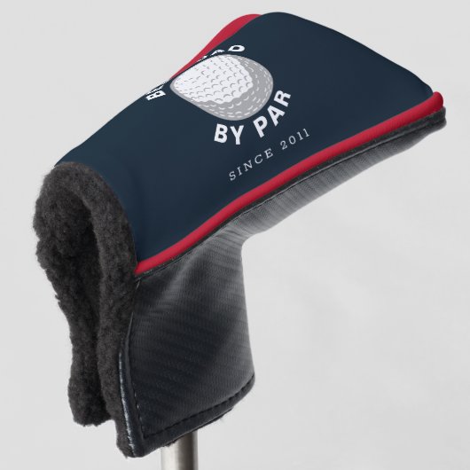 Beste papa door par vaders dag aangepaste modern golfheadcover (3/4 voorkant)