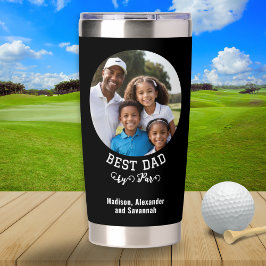 Beste Papa door Vader Vaderdag Aangepaste Foto Geïsoleerde Drinkbeker