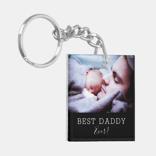 Beste papa eerste Vaderdag dochter Sleutelhanger (Voorkant Links)