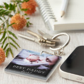 Beste papa eerste Vaderdag dochter Sleutelhanger (Voorkant Rechts)