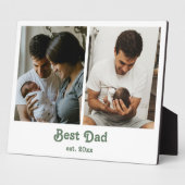Beste papa eerste Vaderdag fotocollage Fotoplaat (Zijkant)
