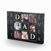 Beste papa elke 6 foto collage acryl fotoblok (Rechts)