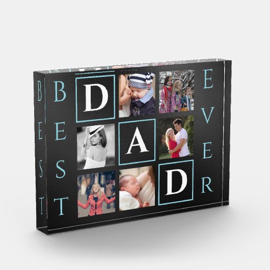 Beste papa elke 6 foto collage acryl fotoblok (Links)