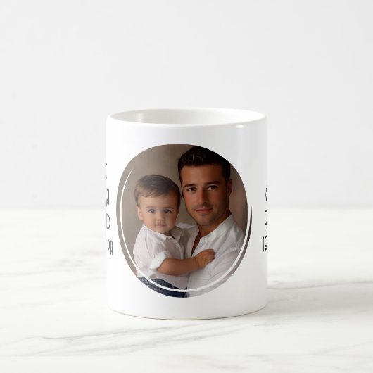 Beste papa en aangepaste foto koffiemok (Center)