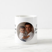 Beste papa en aangepaste ronde foto koffiemok (Center)