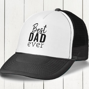 Beste papa Ever Black en White Typografie Trucker Pet
