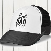 Beste papa Ever Black en White Typografie Trucker Pet