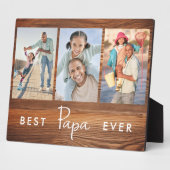 Beste Papa Ever Vaders Dag 3 Fotocollage Fotoplaat (Zijkant)