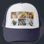 Beste Papa Ever Vaders Dag Foto Collage Keepsake Trucker Pet<br><div class="desc">Wat een uniek en doordacht cadeau! Het "Best Papa Ever" custom fotocollage pet is een gepersonaliseerde en hartverwarmende manier om een speciale vader te vieren. Met een aanpasbaar ontwerp kunt u uw favoriete foto's van de meest memorabele momenten van papa toevoegen, waardoor het een uniek cadeau is dat hij nog...</div>