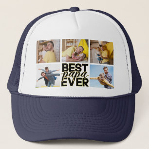 Beste Papa Ever Vaders Dag Foto Collage Keepsake Trucker Pet