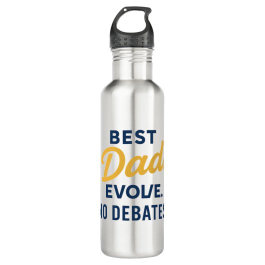 Beste papa, evolueer. Geen debatten. Waterfles Waterfles (Voorkant)