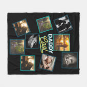 Beste papa Foto Collage Grappige vaderschap Quote Fleece Deken (Voorkant (Horizontaal))