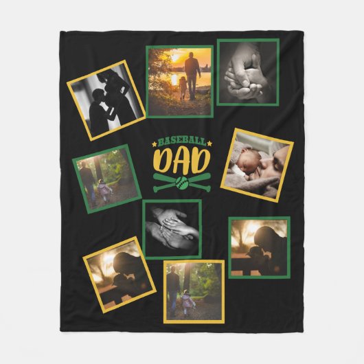 Beste PAPA foto collage HONKBAL PAPA Fleece Deken (Voorkant)