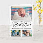 Beste papa foto collage Vaderdag kaart (Gele Bloem)
