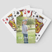 Beste papa foto gepersonaliseerd pokerkaarten (Achterkant)