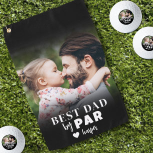 Beste papa foto golfhanddoek