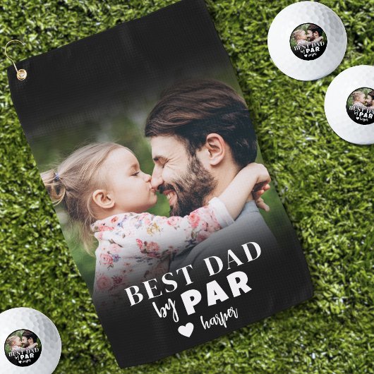 Beste papa foto golfhanddoek