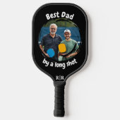 Beste papa fotocadeau | Aangepaste moderne monogra Pickleball Paddle (Achterkant)
